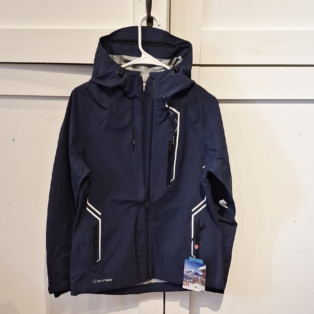 Sunice Womens Waterproof Raincoat with White Accents